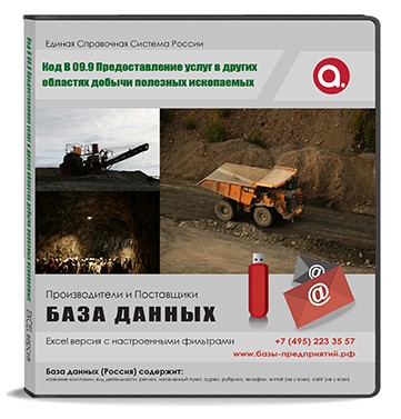 Код B 09.9 Предоставление услуг в других областях добычи полезных ископаемых