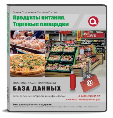 Электронные адреса. Продукты питания. Торговые площадки, Москва и МО Электронные адреса. Продукты питания. Торговые площадки, Москва и МО