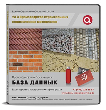 Электронные адреса C 23.3 Производство строительных керамических материалов