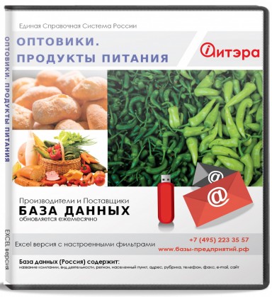 База данных Оптовики. Продукты питания, Россия База данных Оптовики. Продукты питания, Россия